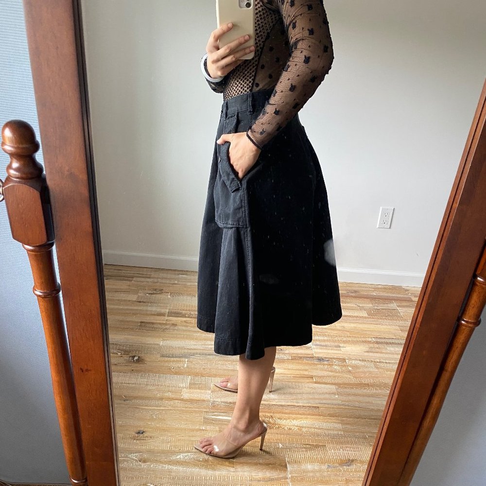 MARC BY MARC JACOBS black cotton midi jean skirt - Picture 4 of 8
